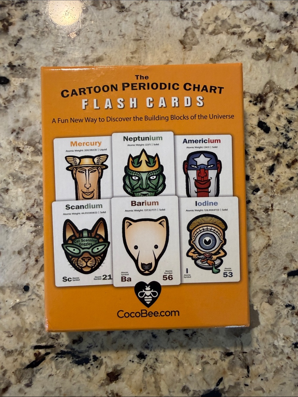 CocoBee Cartoon Periodic Chart Flash Cards - Orange
